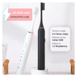 Cepillo Dientes Limpiador Dental Eléctrico Removedor Sarro Negro - Imagen 2