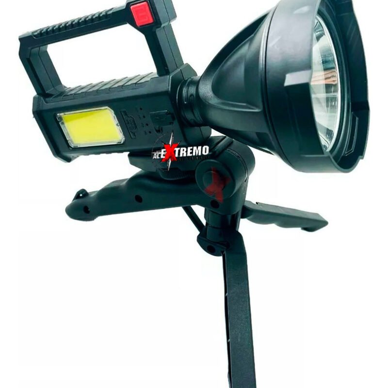 Linterna Recargable Searchligth L832 Faro Luz Led Caza Foco De Mano Pesca Color De La Linterna Negro Color De La Luz Blanco