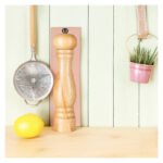 Pimentero Pimentero Grande Sólido 35 Cm Madera Molinillo Color Marrón Claro - Imagen 5