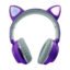 Auriculares Inalámbricos Gatito Gato Gaming Led Knup Violeta