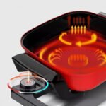 Olla Sartén Eléctrica Tapa Vidrio Antiadherente 5 Litros - Imagen 4