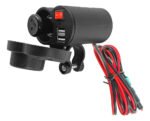 Cargador Universal Usb Y Encendedor 12v Para Moto Tapa Negro - Imagen 3
