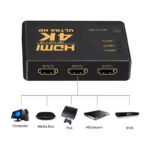 Switch Hdmi 3 Puertos 1080p Uhd 4k Con Control Remoto - Imagen 4