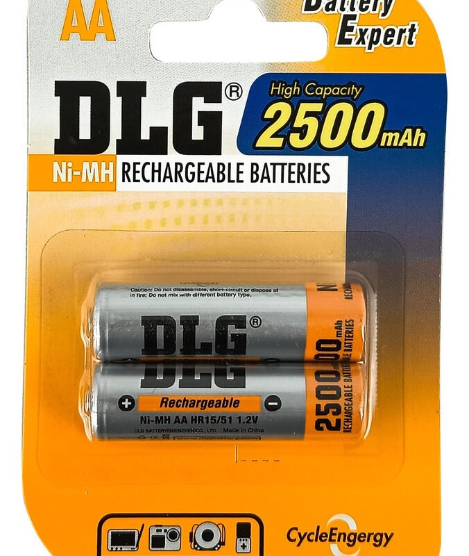 Pila Batería Recargable Aa 2500 Mah X2 Unidades