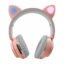 Auriculares Inalámbricos Gatito Gato Gaming Led Knup Rosa