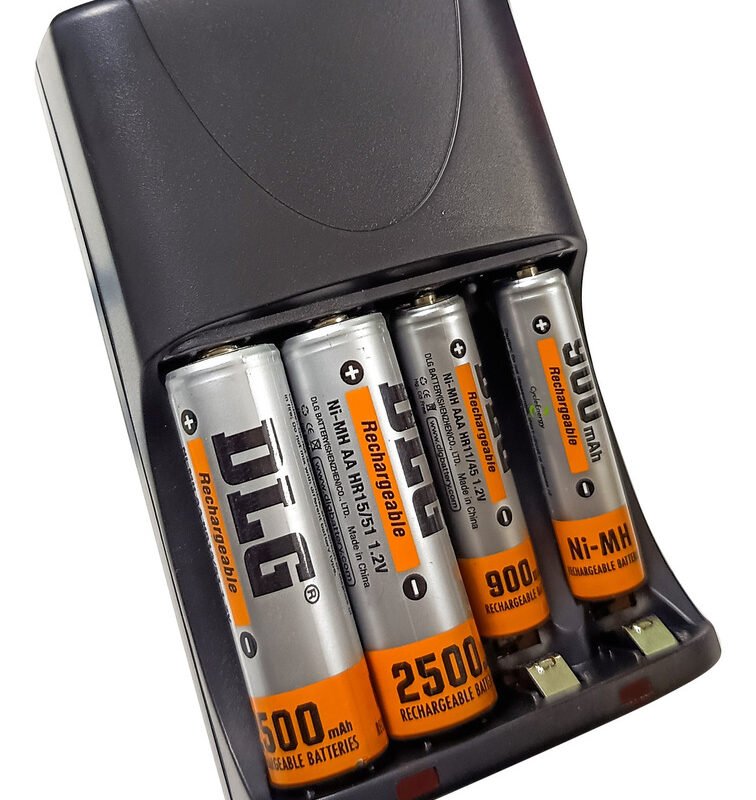 Cargador Pared Para Pilas Recargables Aa Y Aaa Hasta 4 Pilas