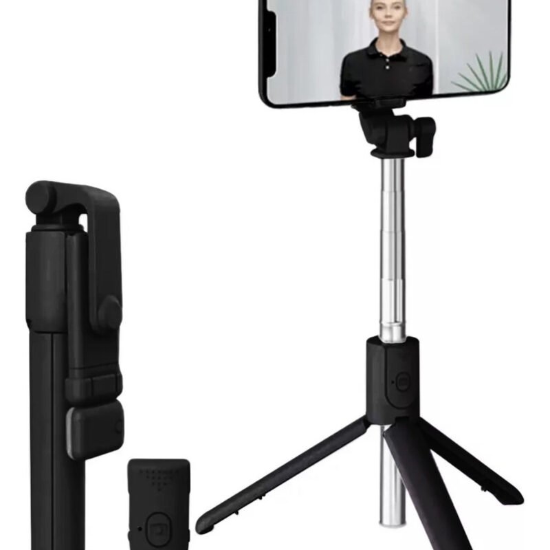 Selfie Stick Monopod Tripode Fotografia Celular Led Control  Negro