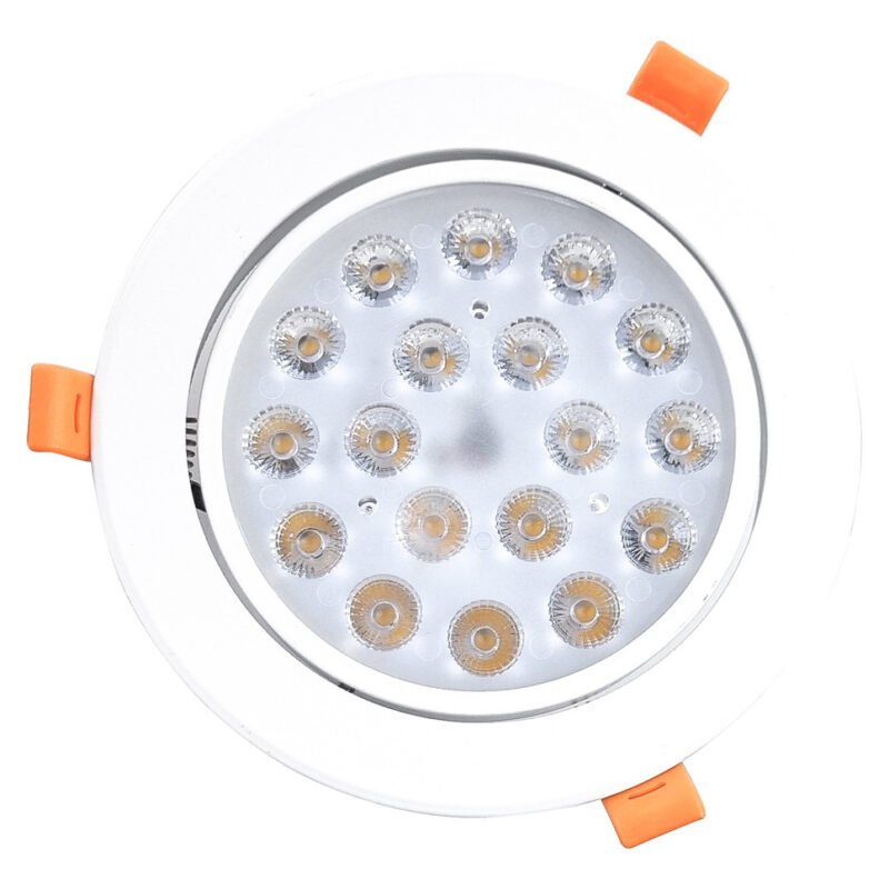 Spot Aplique Led Embutir Techo Aro Blanco 18w