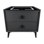 Mesa De Luz Inteligente Smart Luz Base De Carga Parlante Bt Mate Gris Oscuro - Imagen 3