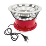 Mini Asador Cocina Parrilla Portátil Eléctrica Potencia Rojo - Imagen 4