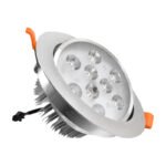 Spot Aplique Led Embutir Techo Aro Plateado 9w Luz Blanco Frío - Imagen 4