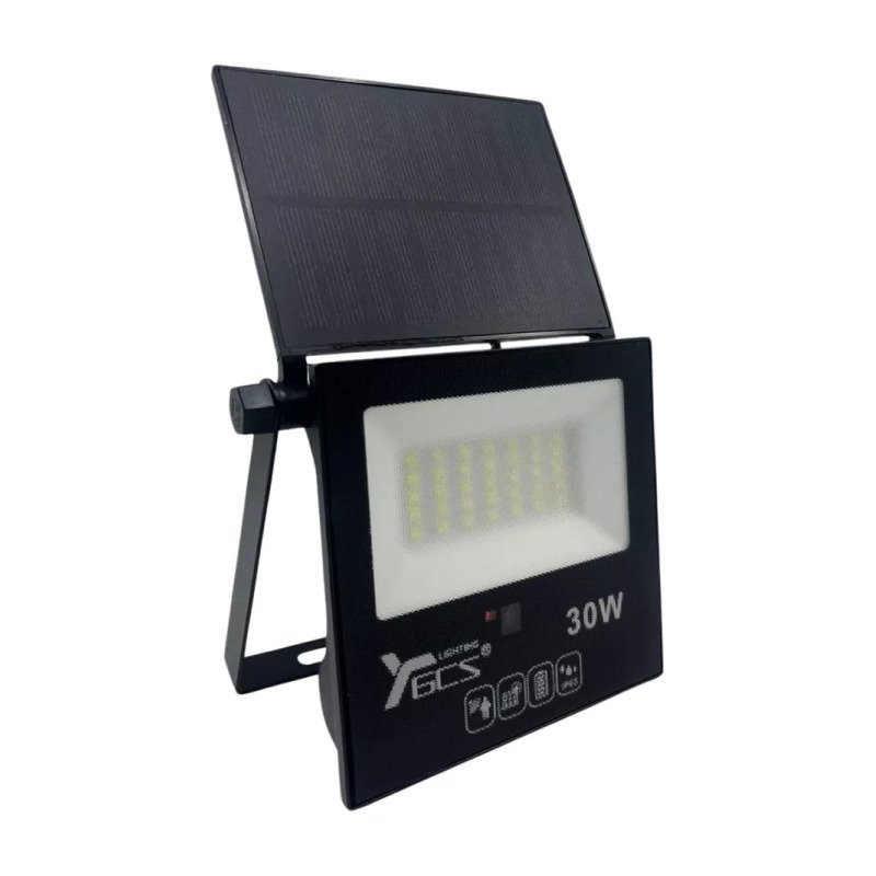 Foco Reflector Solar Led Exterior 30w Con Control Remoto