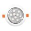 Spot Aplique Led Embutir Techo Aro Plateado 9w Luz Blanco Cálido