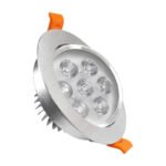 Spot Aplique Led Embutir Techo Aro Plateado 7w Plateado