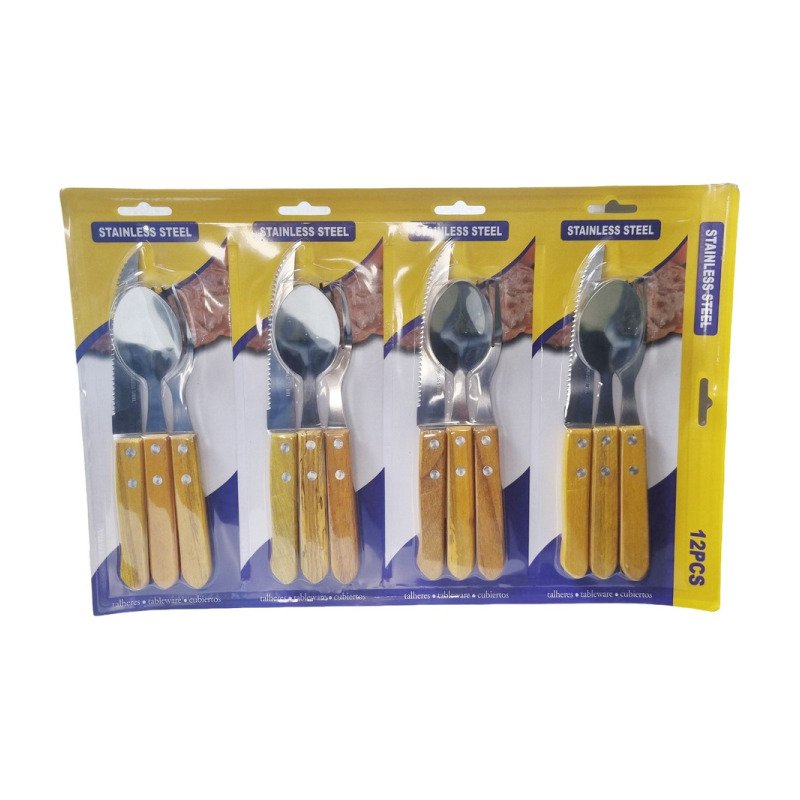 Juego De Cubiertos Acero Inox 12 Pzs