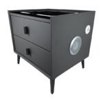 Mesa De Luz Inteligente Smart Luz Base De Carga Parlante Bt Mate Gris Oscuro - Imagen 2