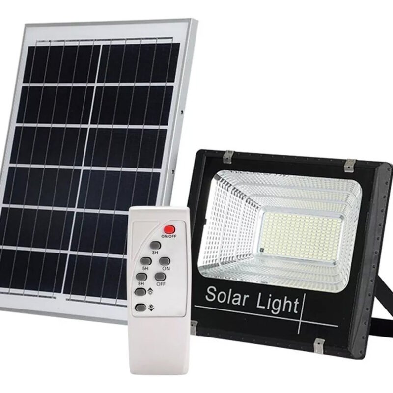 Foco Reflector Solar Led Exterior 120w Con Control Remoto
