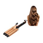 Buclera Rizador Ondulador Ondas Triple Barril Boma Bm-823 Color Dorado Oscuro