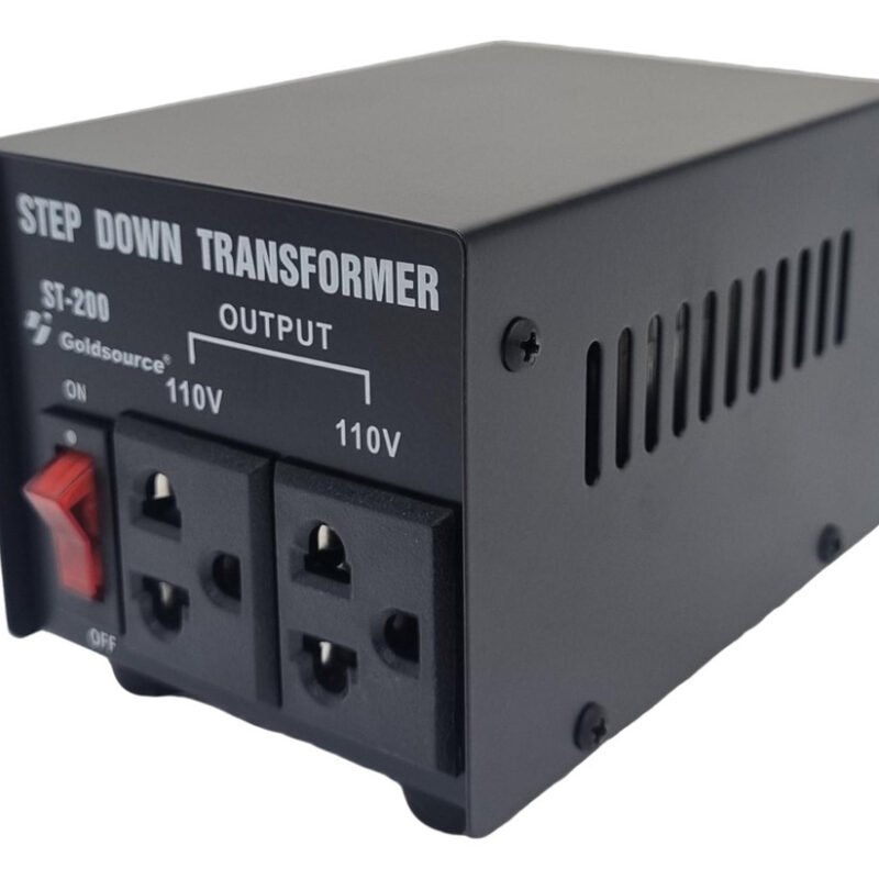 Transformador 220v - 110v 200w 2 Tomacorriente