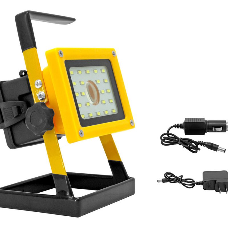 Farol Foco Led 30w Portátil Con Cargador Pared Auto
