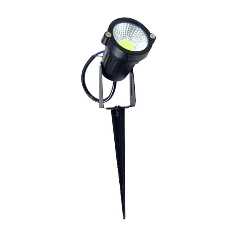 Reflector Led Estaca Jardín 7w 220v Verde