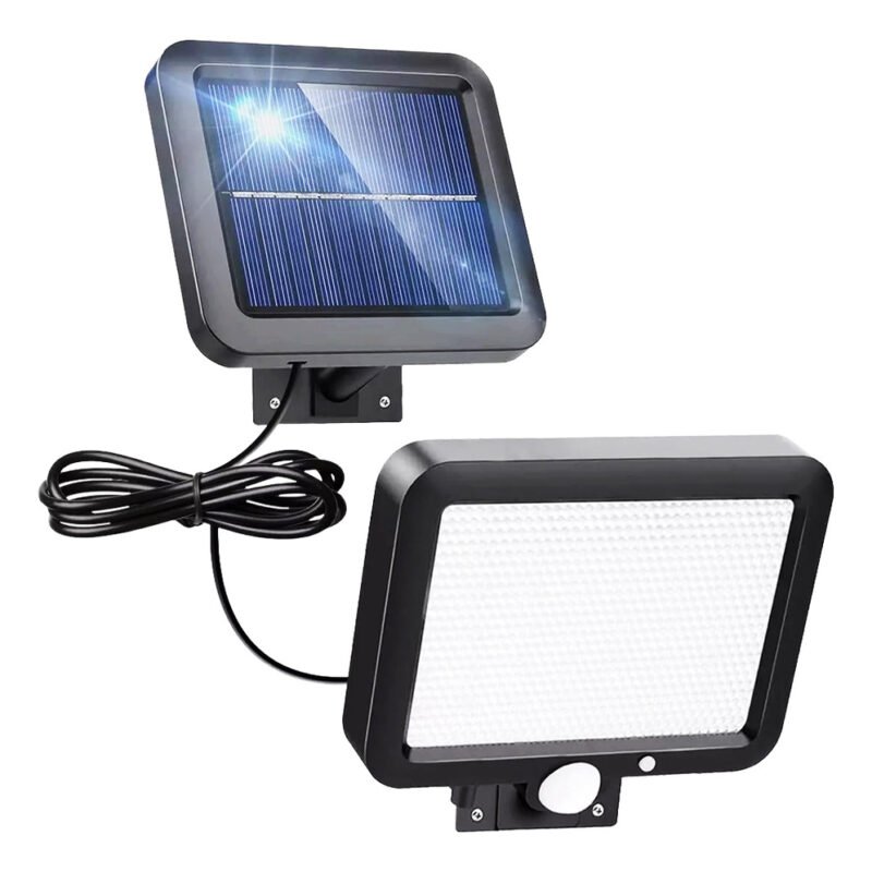 Foco Led Solar Con Sensor De Movimiento 15w 56 Leds