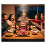 Mini Asador Cocina Parrilla Portátil Eléctrica Potencia Rojo - Imagen 10