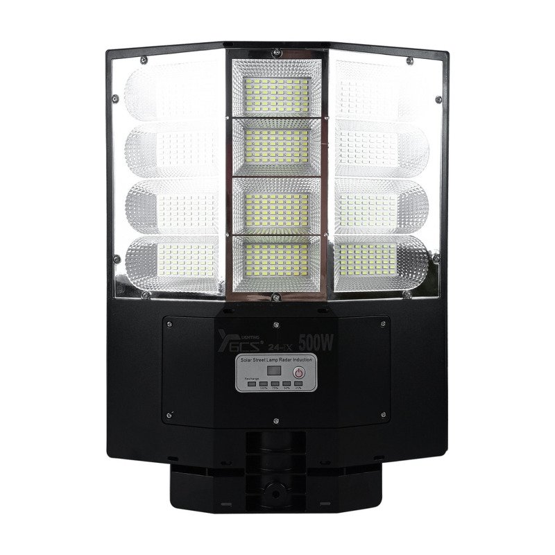 Foco Solar Led Exterior 500w Control Soporte Luz Blanco Frio