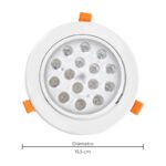 Spot Aplique Led Embutir Techo Aro Blanco 15w - Imagen 55