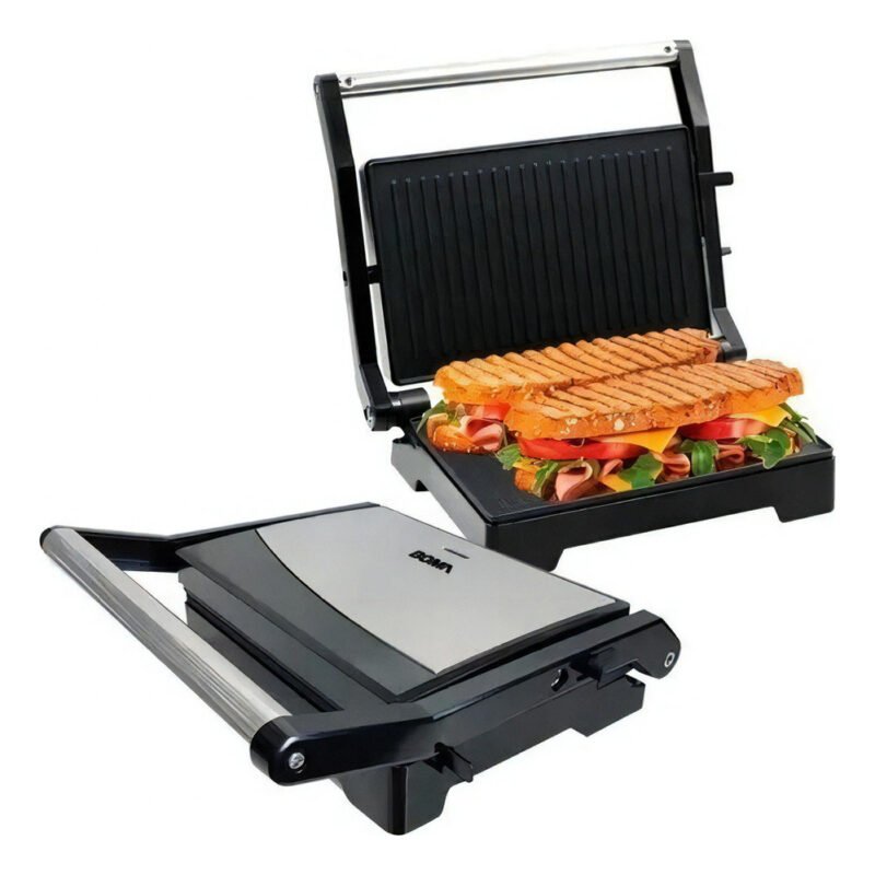 Sandwichera Grill Electrica 1000w Boma Diginet Color Negro