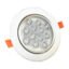 Spot Aplique Led Embutir Techo Aro Plateado 12w Luz Blanco Frío