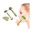 Set Kit Rodillo Masajeador Facial Anti Estrés Jade X3 Piezas Verde
