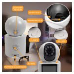 Cámara Seguridad Wifi Monitor Videollamada Audio Ir Control Blanco - Imagen 11