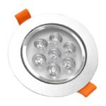 Spot Aplique Led Embutir Techo Aro Plateado 7w - Imagen 17