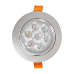 Spot Aplique Led Embutir Techo Aro Plateado 7w - Imagen 16
