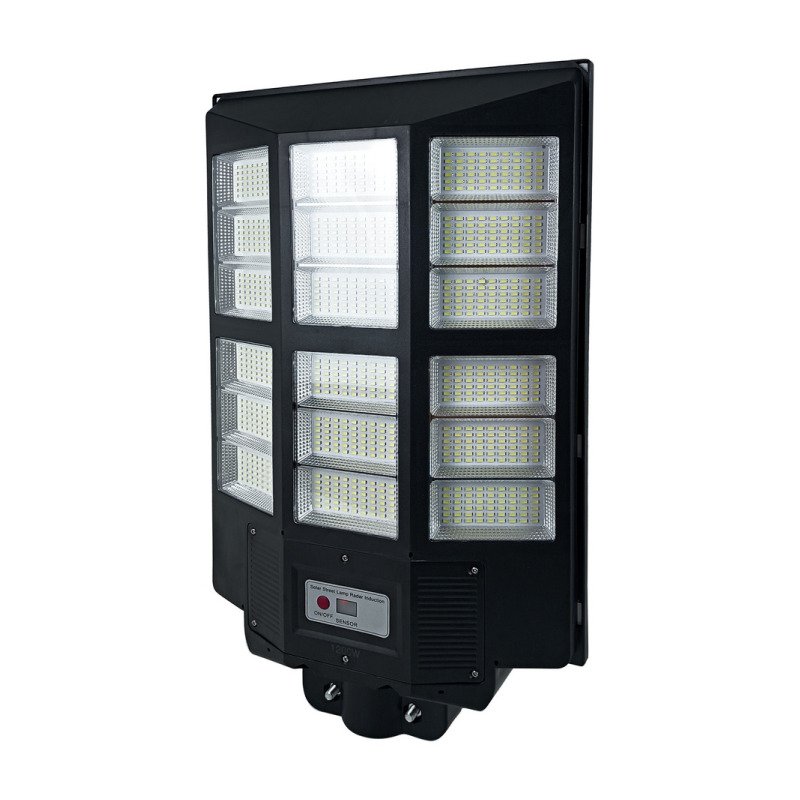 Foco Solar Led Exterior 1200w Control Soporte Luz Blanco