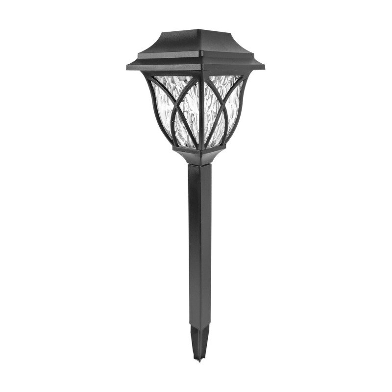 Luz Solar Farol Estaca Antorcha Luz Led Rgb Jardín Negro