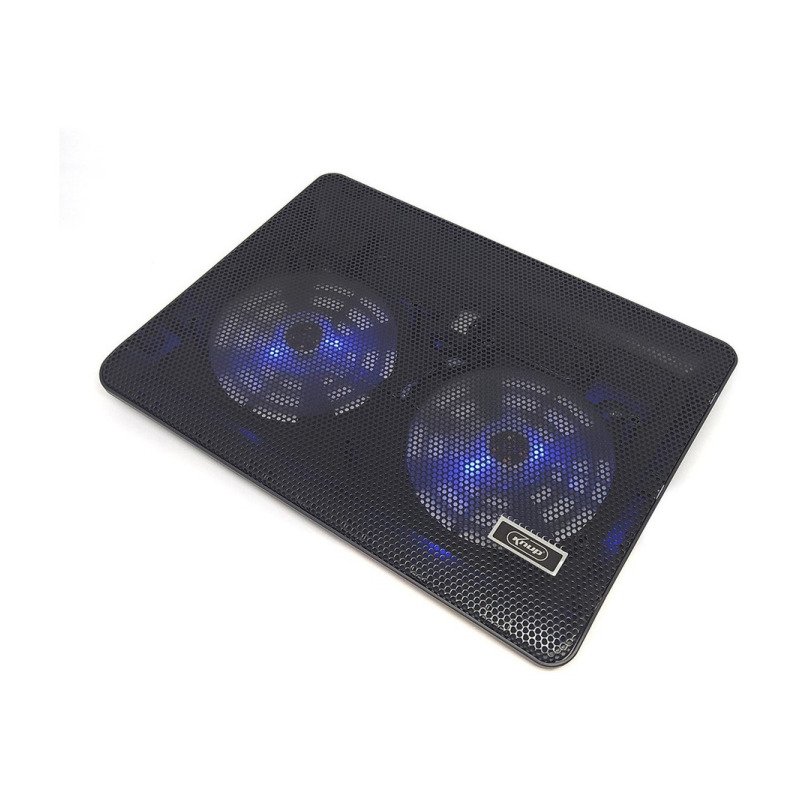 Base De Refrigeración Led Azul Para Portátil, Puerto Usb 2, Enfriador, Color Negro