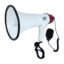 Megáfono Sirena Microfono Recargable 25w Alcance 1000m Blanco