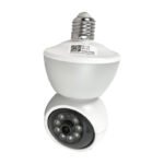 Cámara Seguridad Wifi Celular Lámpara 1080p 360 Con Foco Led Blanco