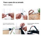 Cesto Triple Para Ropa Estructura De Aluminio Lavandería - Imagen 7