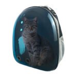 Mochila Cápsula Polarizado Azul Portátil Mascota Perro Gato Negro