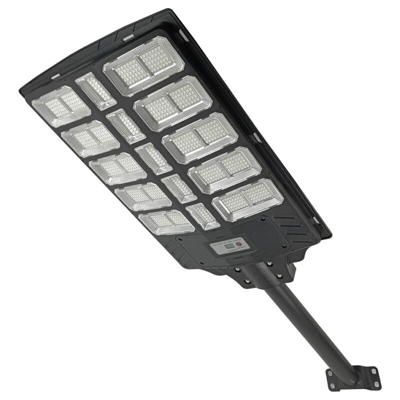 Foco Solar Led Exterior Control Remoto Soporte 1200w Negro