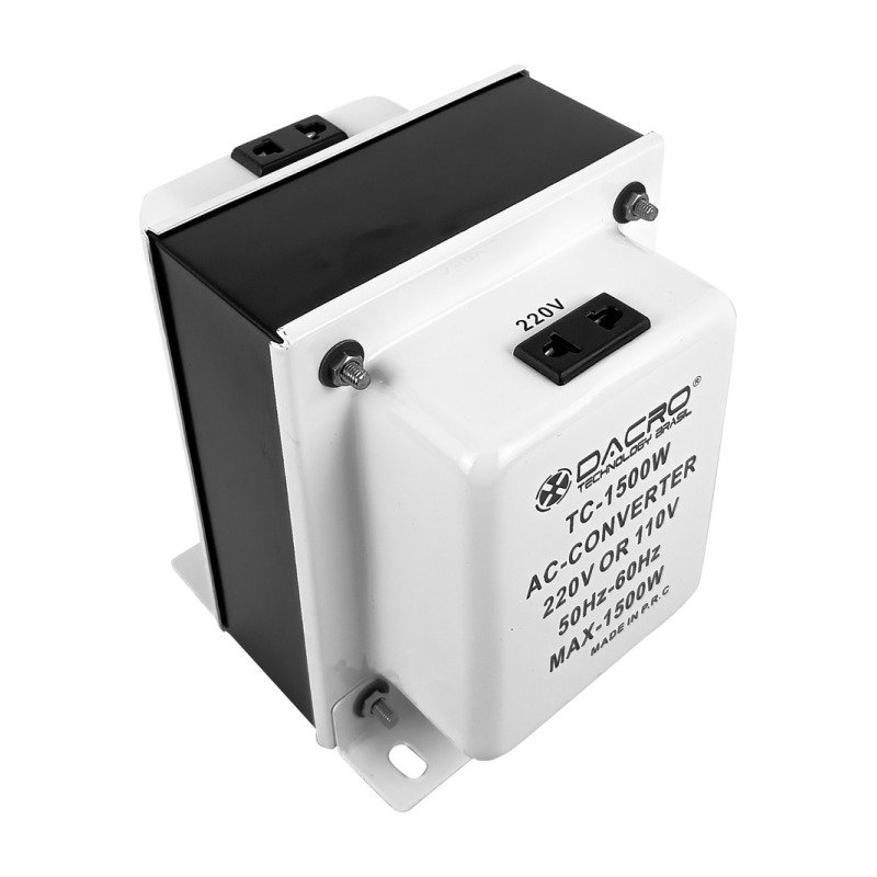 Transformador 220v A 110v Hasta 1500w Con Llave Dacro