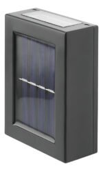 Foco Lampara Aplique Led Solar Jardín Exterior Impermeable Color Negro
