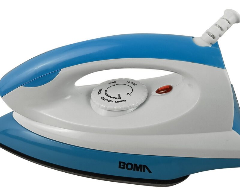 Plancha Ropa En Seco Antiadherente Boma 1200w Color Azul