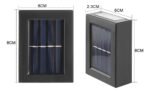 Foco Lampara Aplique Led Solar Jardín Exterior Impermeable Color Negro - Imagen 13