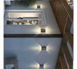 Foco Lampara Aplique Led Solar Jardín Exterior Impermeable Color Negro - Imagen 11