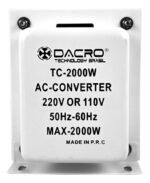 Transformador 220v A 110v Hasta 2000w Con Llave Dacro - Imagen 4