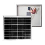 Panel Solar 30w 12v Monocristalino Con Pinzas Batería 18v Negro 22.32v